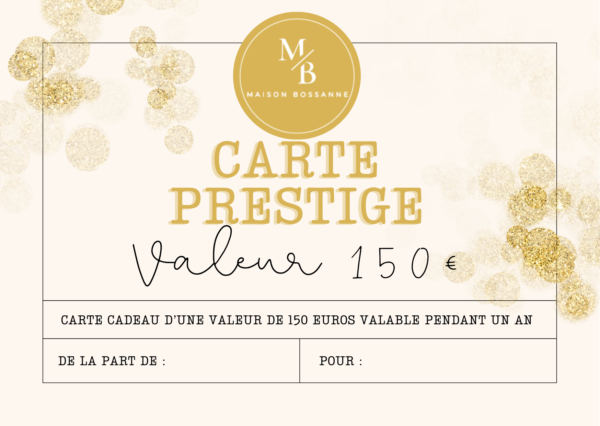 CARTE CADEAU PRESTIGE 150